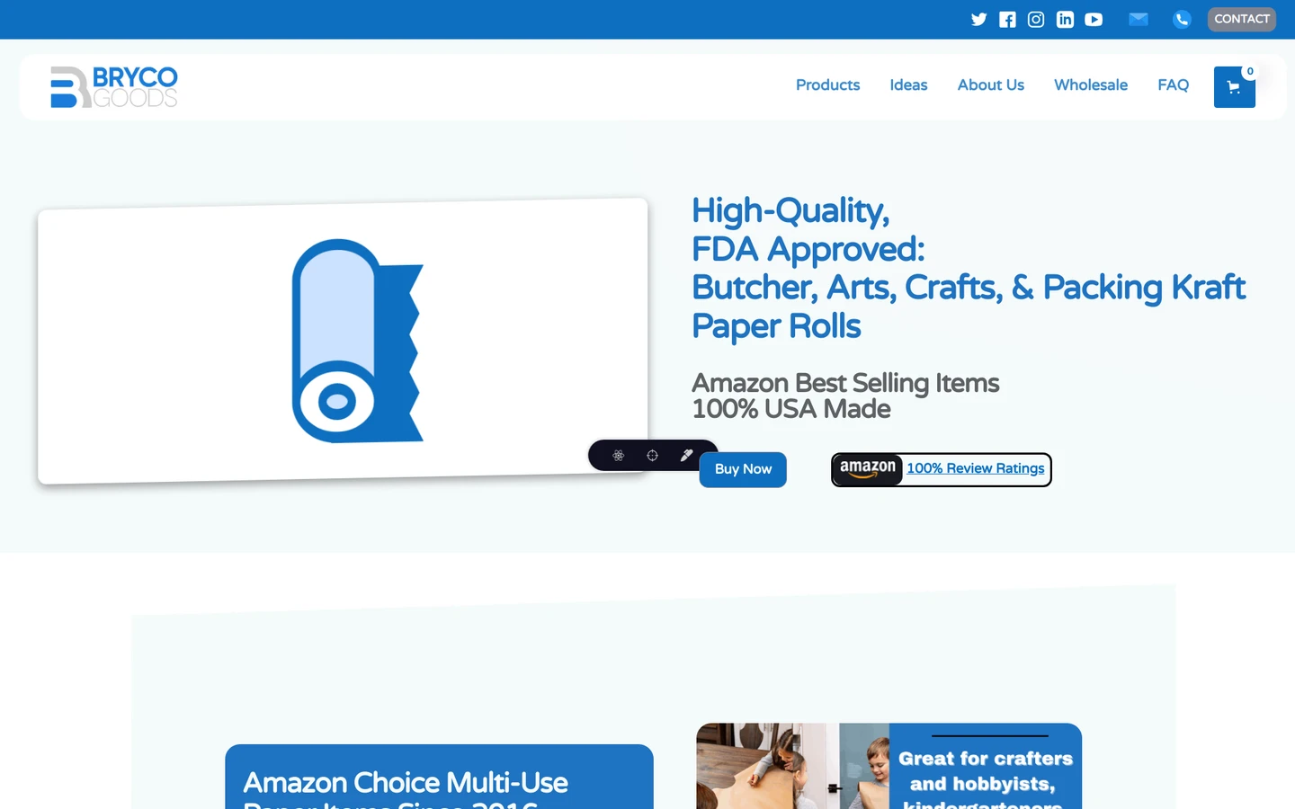 Bryco Goods archived website: original page layout and content.